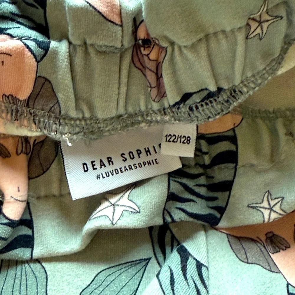 DEAR SOPHIE MERMAID Mint Green PAPERBAG Pull On SHORTS size 7/8 122/128 Medium